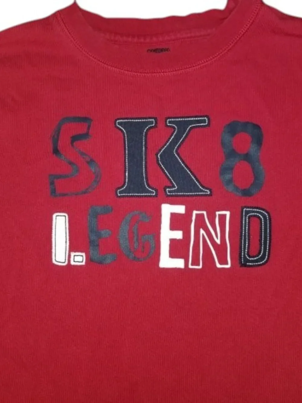 GYMBOREE Red Short Sleeved SK8 LEGEND Top Boys Size 7